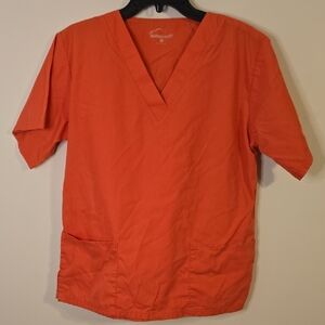 Butter Women's Orange V-Neck Blouse